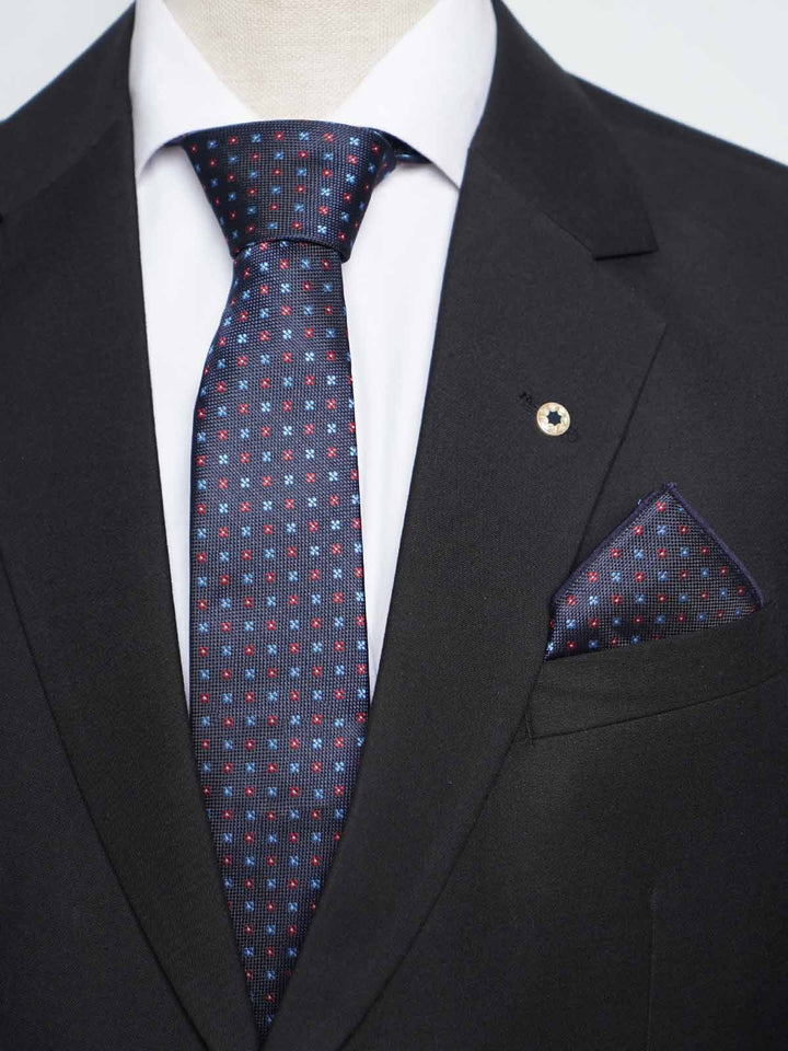 Navy Blue Tie Set (TS-457)