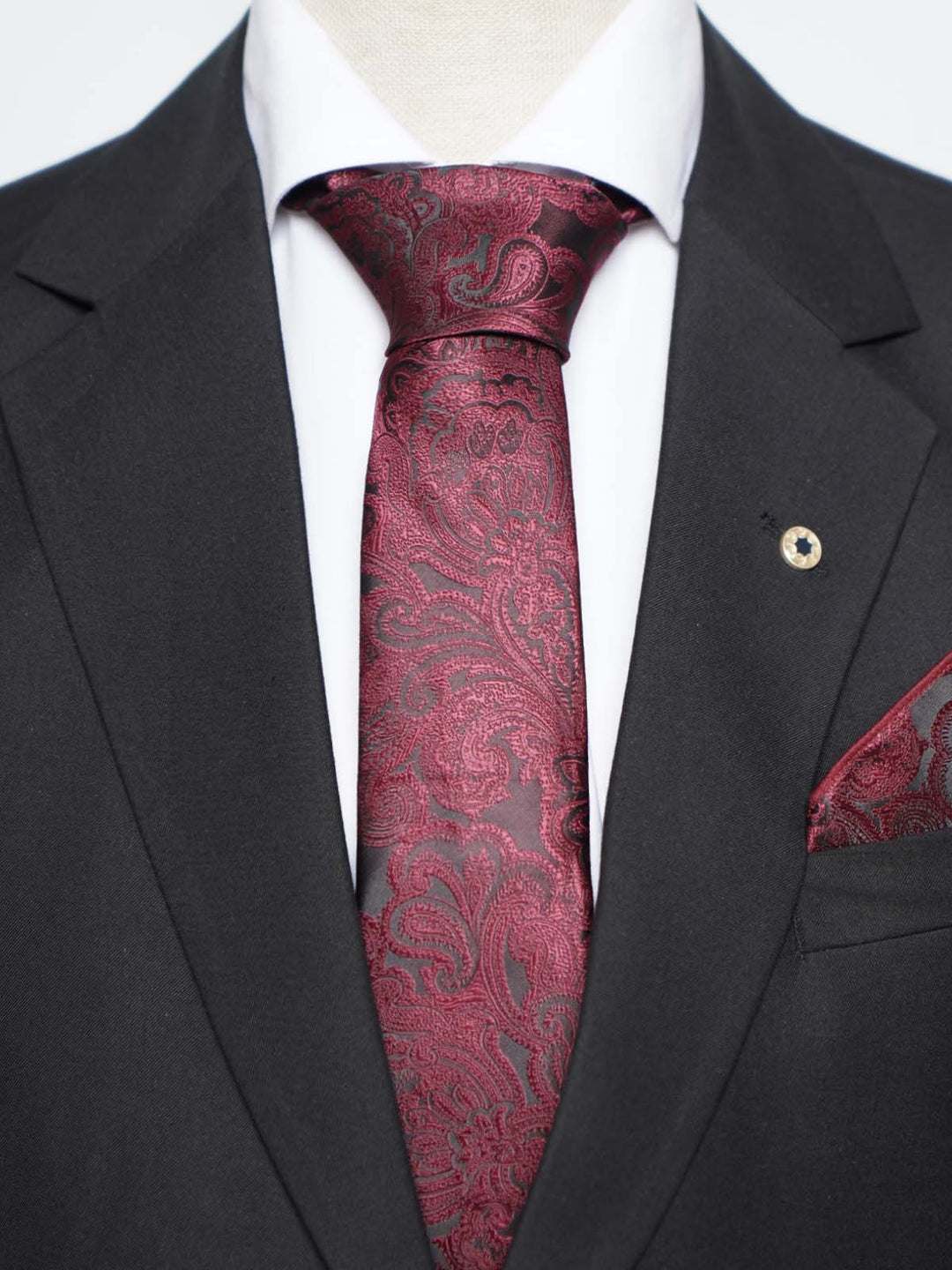 Maroon Tie Set (TS-473)