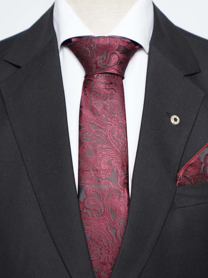 Maroon Tie Set (TS-473)