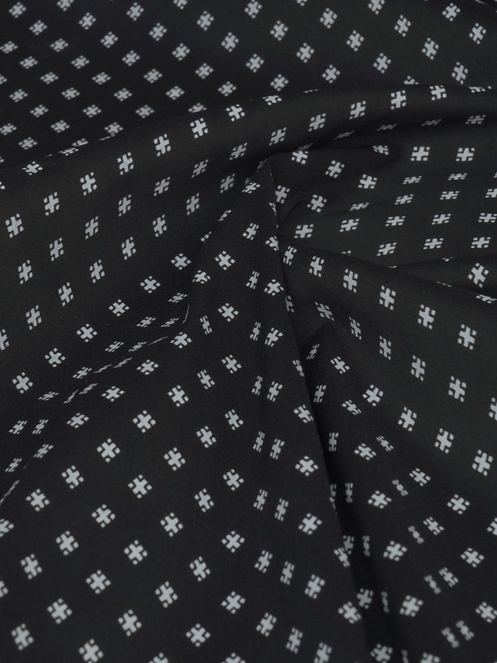 Black & White Printed Bespoke Shirt (BSPR-002)