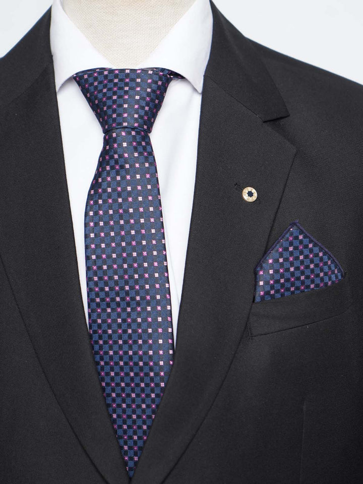 Dark Blue Tie Set (TS-486)