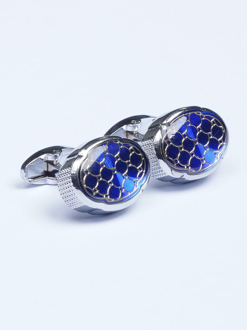 Oval Crystal Cufflink (CUFFLINK-524)