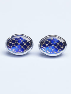 Oval Crystal Cufflink (CUFFLINK-524)