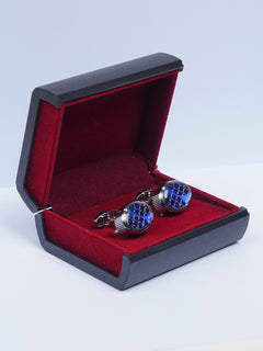 Oval Crystal Cufflink (CUFFLINK-524)