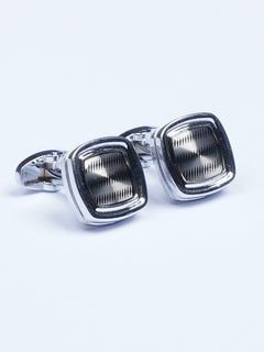 Silver Crystal Cufflink (CUFFLINK-526)