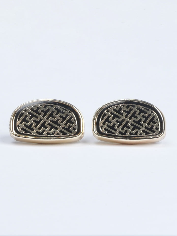 Golden Classic Contrast Designer Cufflink (CUFFLINK-538)