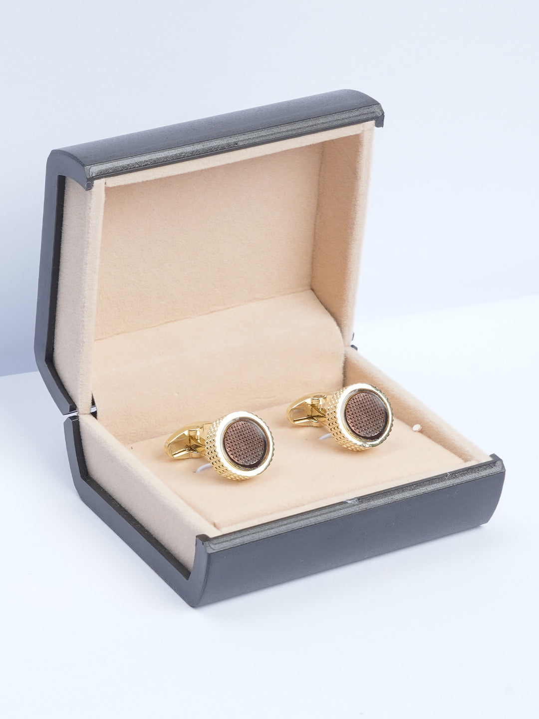 Brown Stone Gold  Designer Cufflink (CUFFLINK-550)