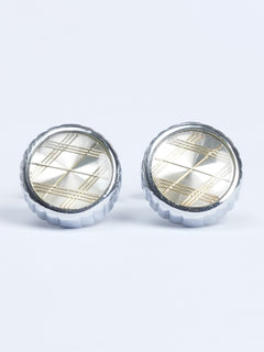 Round Silver Designer Cufflink (CUFFLINK-553)