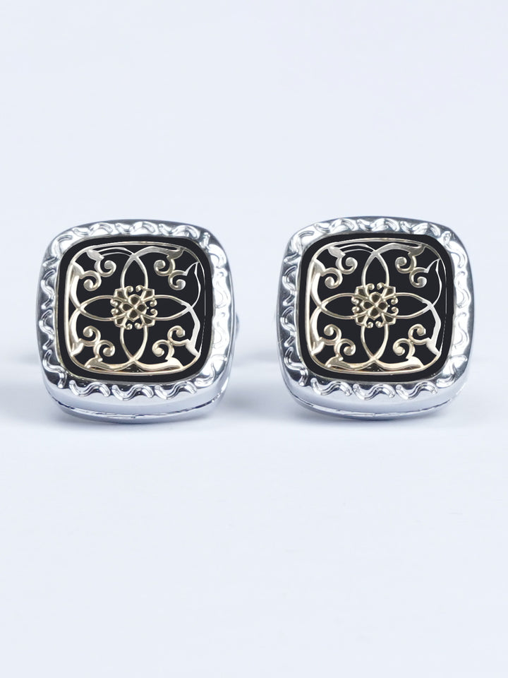 Square Silver Designer Cufflink (CUFFLINK-554)