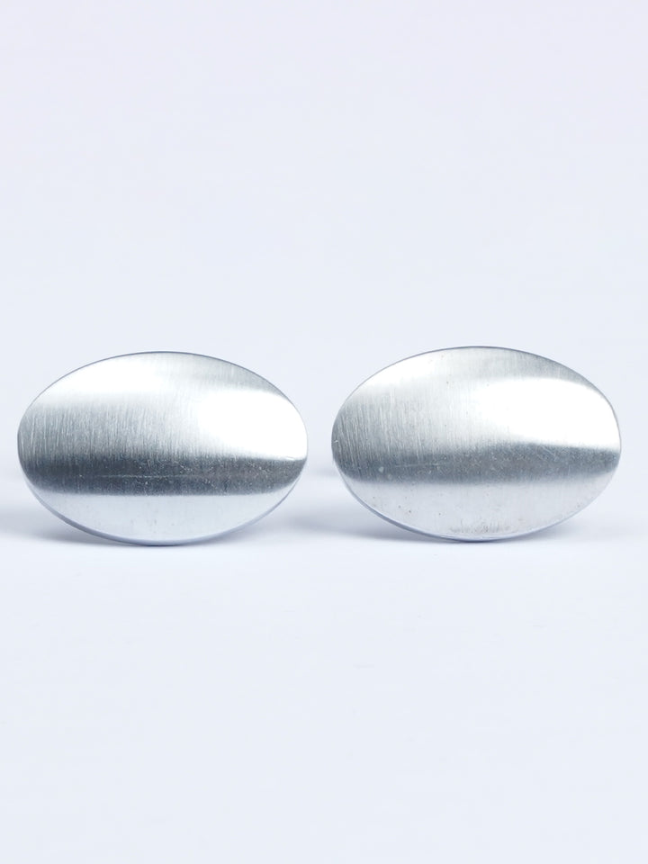 Silver Oval Cufflink (CUFFLINK-561)