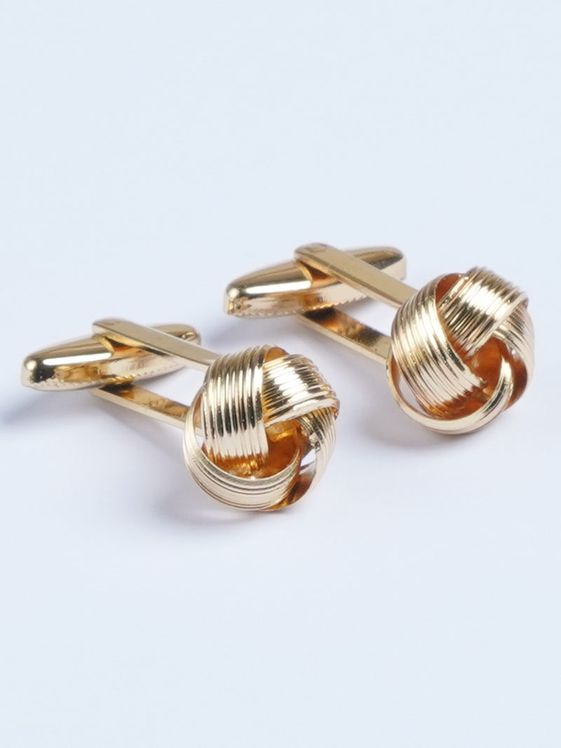 Golden Knot Designer Cufflink  (CUFFLINK-576)