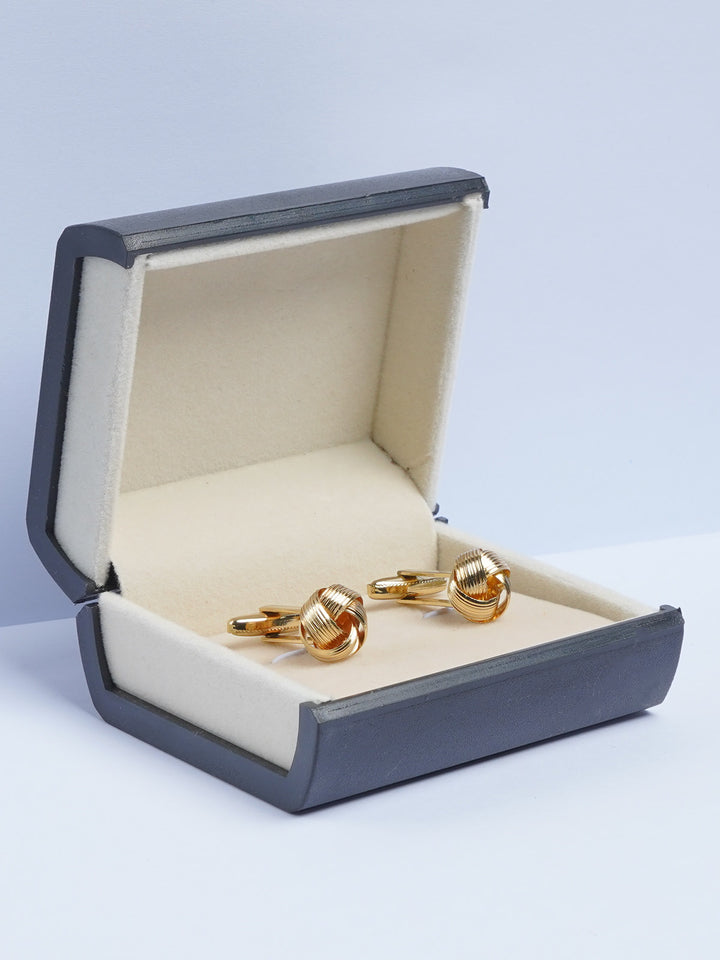 Golden Knot Designer Cufflink  (CUFFLINK-576)