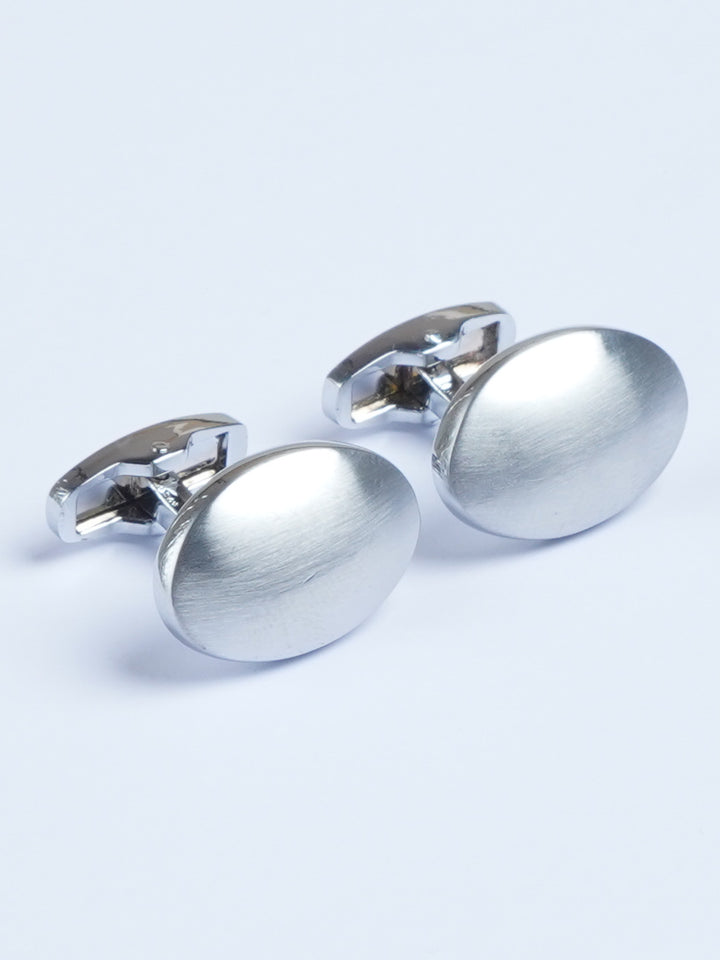 Silver Oval Cufflink  (CUFFLINK-577)