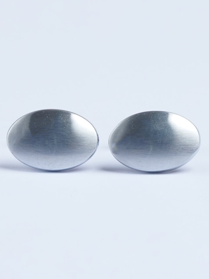 Silver Oval Cufflink  (CUFFLINK-577)