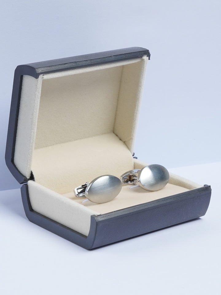 Silver Oval Cufflink  (CUFFLINK-577)