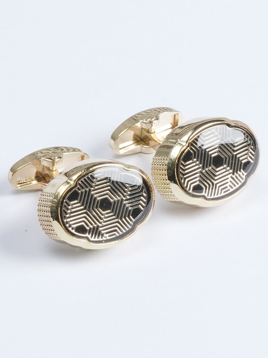 Golden Classic Contrast Designer Cufflink (CUFFLINK-584)