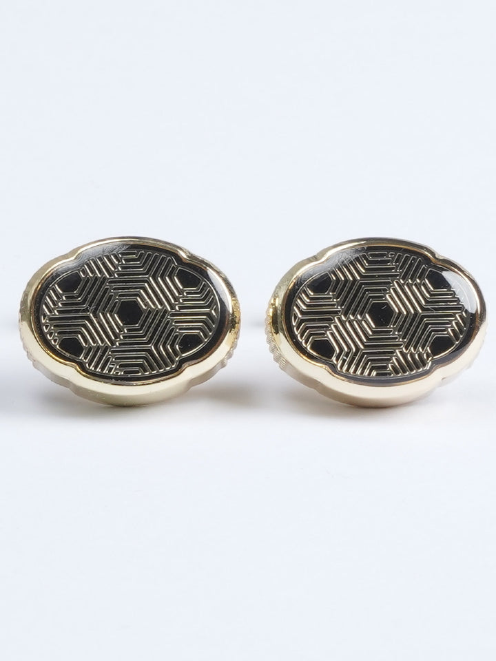 Golden Classic Contrast Designer Cufflink (CUFFLINK-584)