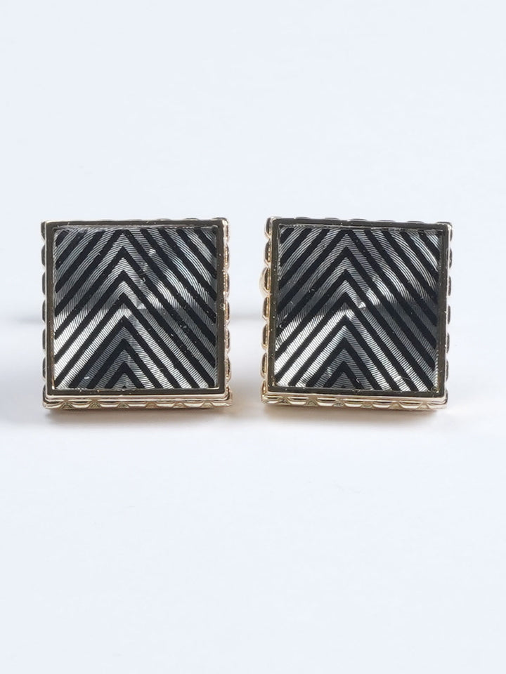 Golden Square Fancy Designer Cufflink  (CUFFLINK-599)