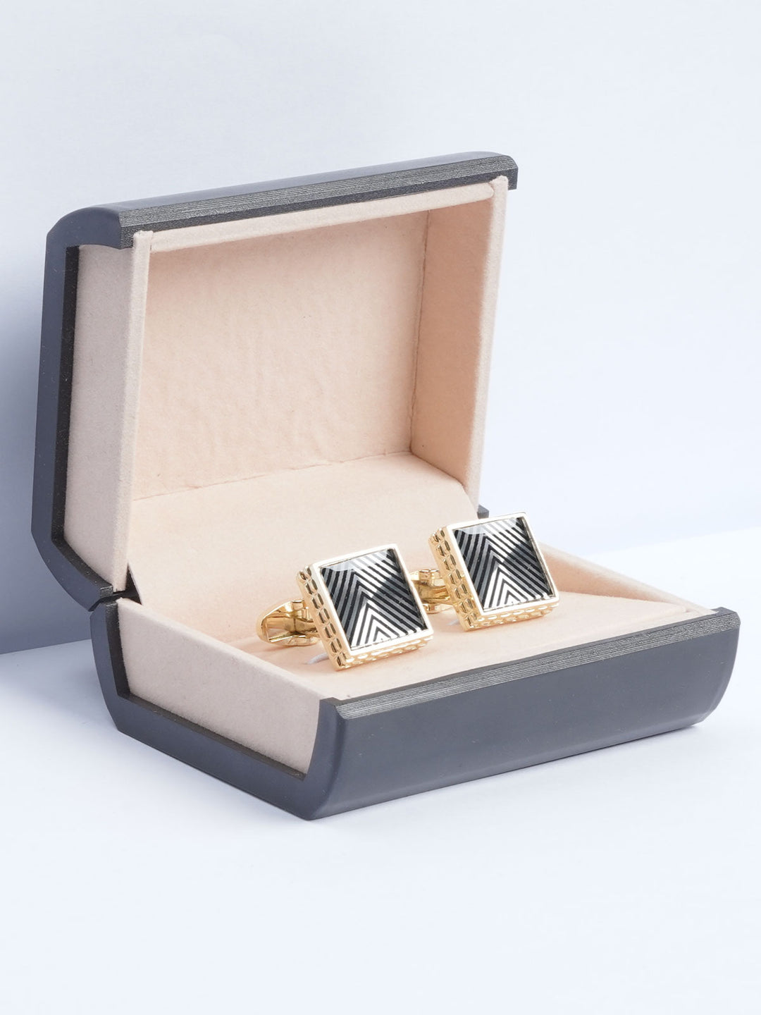 Golden Square Fancy Designer Cufflink  (CUFFLINK-599)