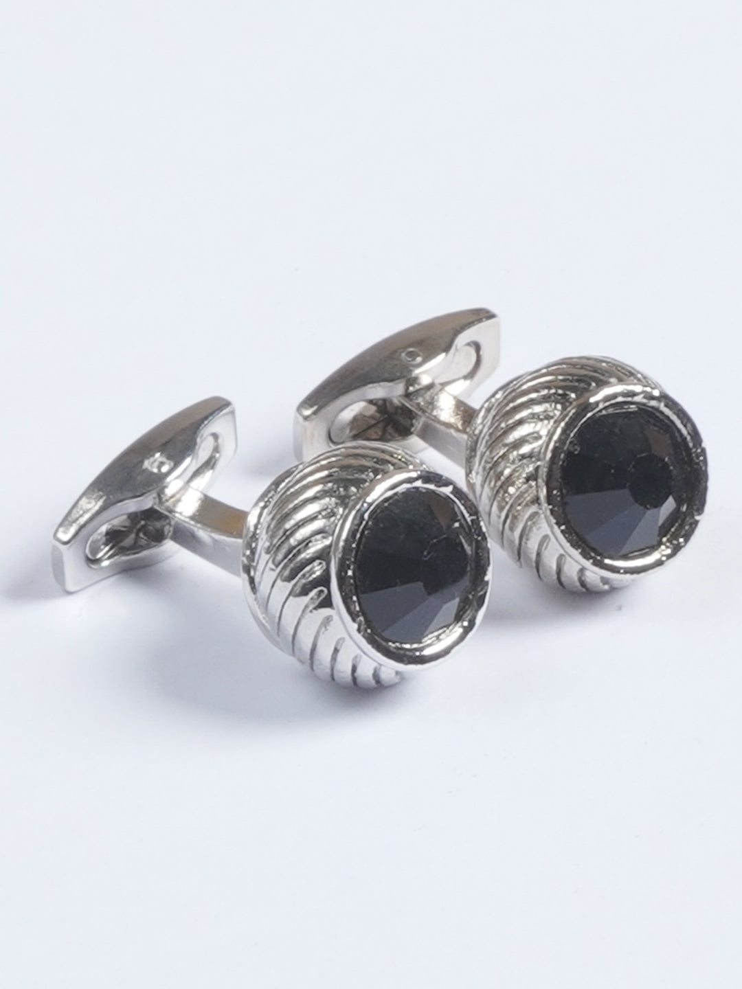 Black Dimond Contrast Fancy Designer Cufflink  (CUFFLINK-617)