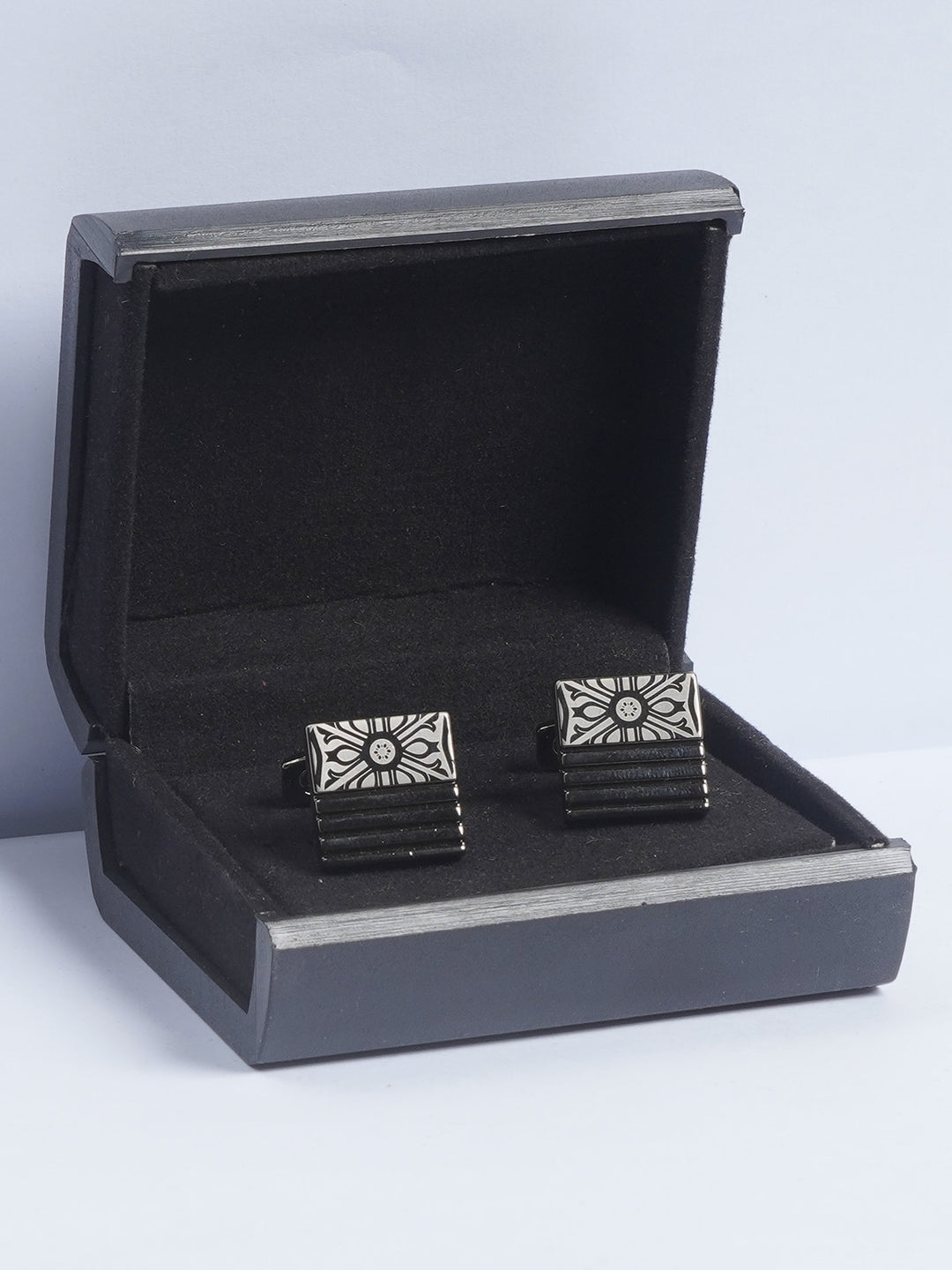 Black Square Fancy Designer Cufflink  (CUFFLINK-618)