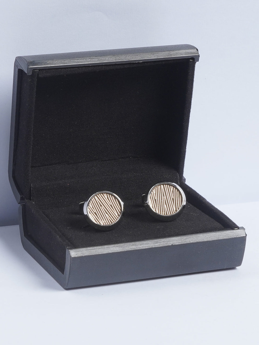 Silver Round Designer Cufflink  (CUFFLINK-623)