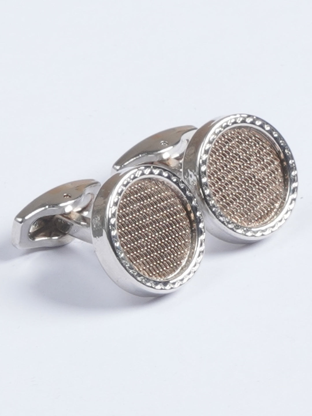 Silver Rounded Designer Cufflink  (CUFFLINK-630)