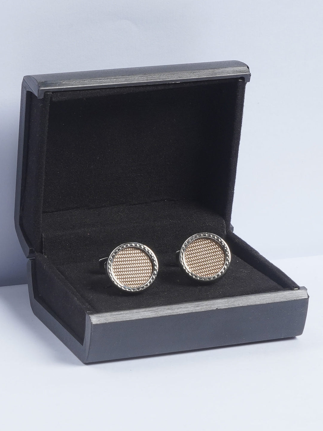 Silver Rounded Designer Cufflink  (CUFFLINK-630)