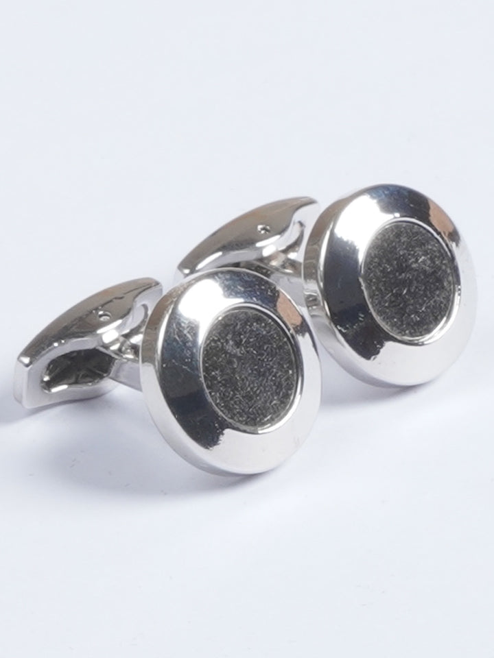 Silver Rounded Designer Cufflink  (CUFFLINK-638)