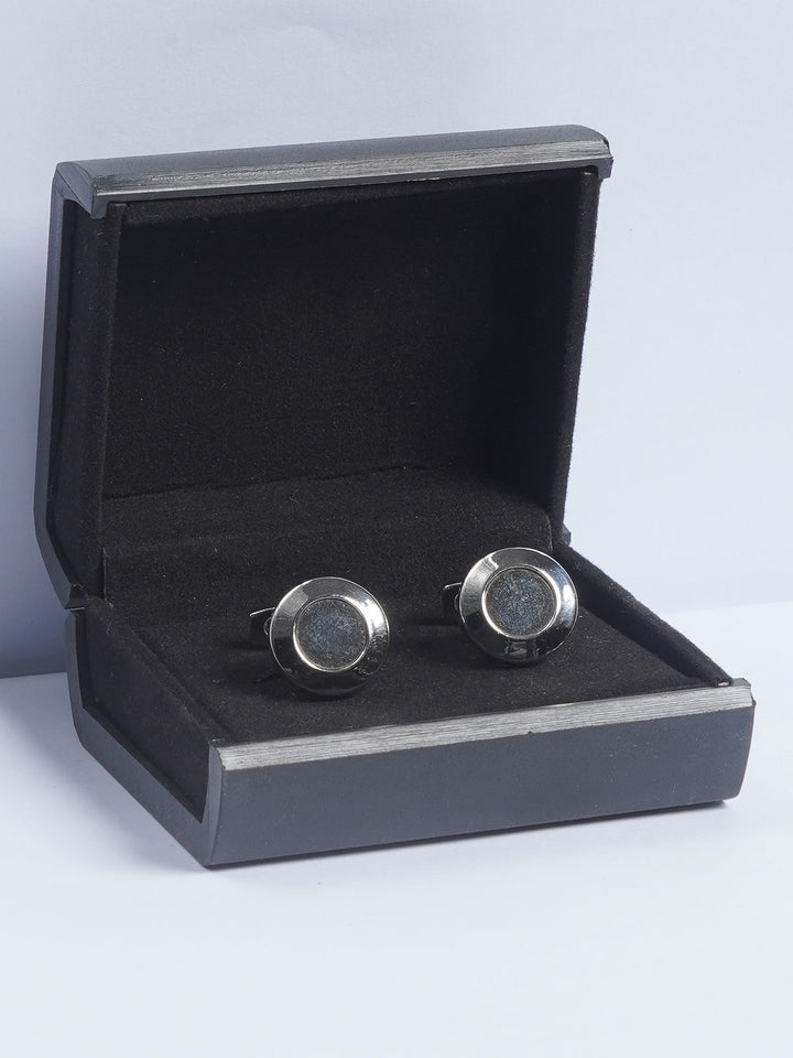 Silver Rounded Designer Cufflink  (CUFFLINK-638)