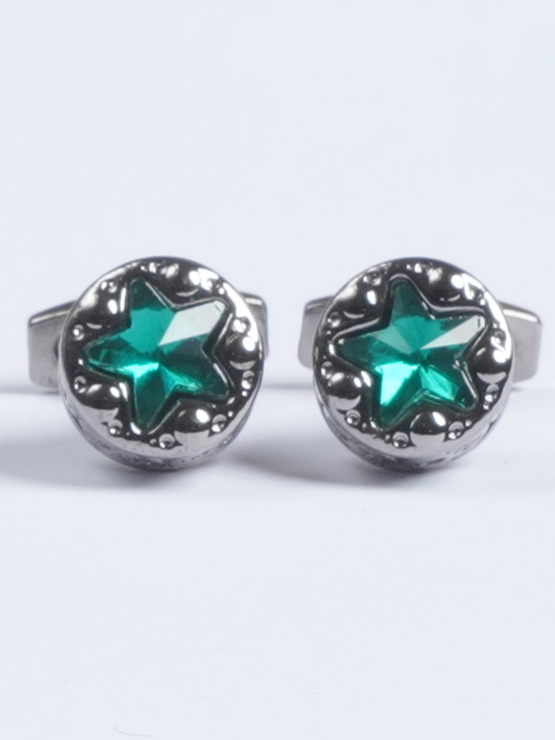 Rounded Fancy Star Design Dimond Designer Cufflink  (CUFFLINK-642)