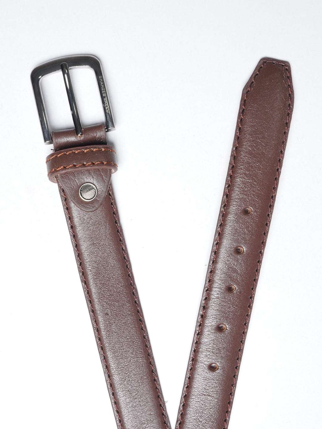 Chocolate Brown Plain Leather Belt (BELT-642)