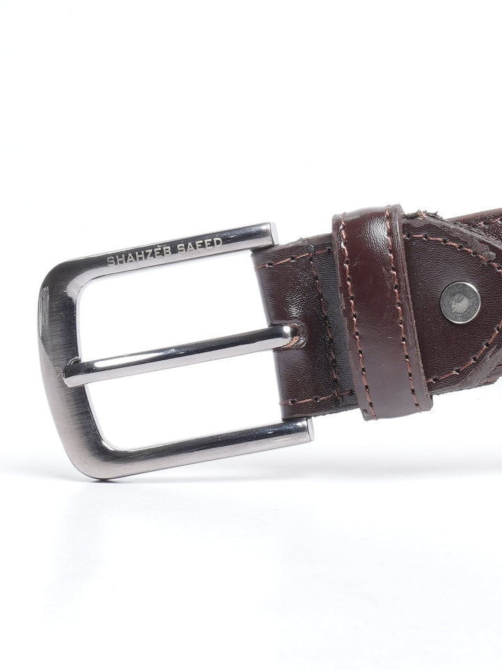 Chocolate Brown Plain Leather Belt (BELT-643)