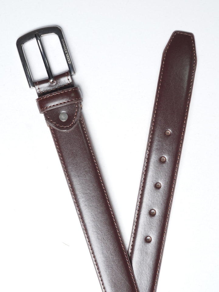 Chocolate Brown Plain Leather Belt (BELT-643)