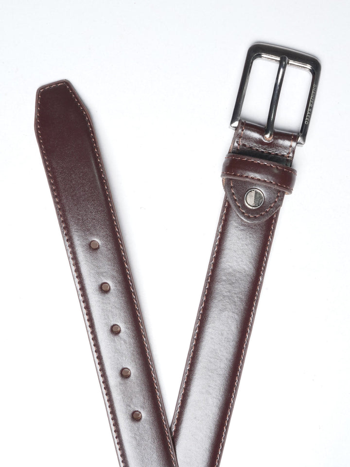 Chocolate Brown Plain Leather Belt (BELT-644)