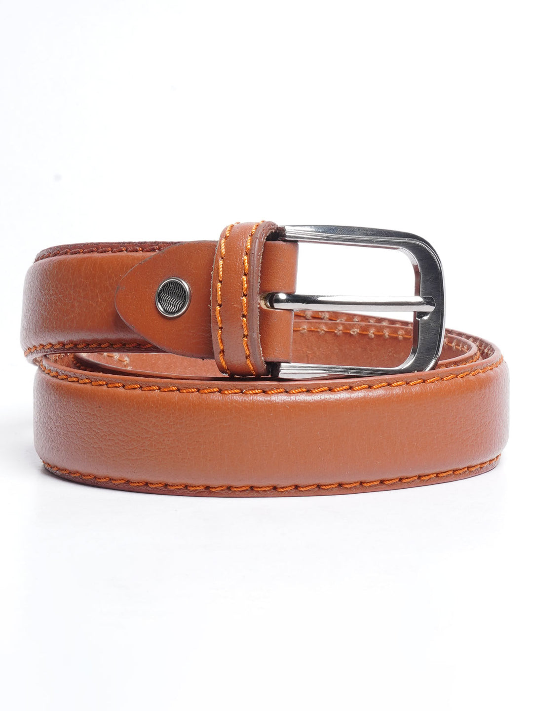 Mid Brown Plain Leather Belt (BELT-647)