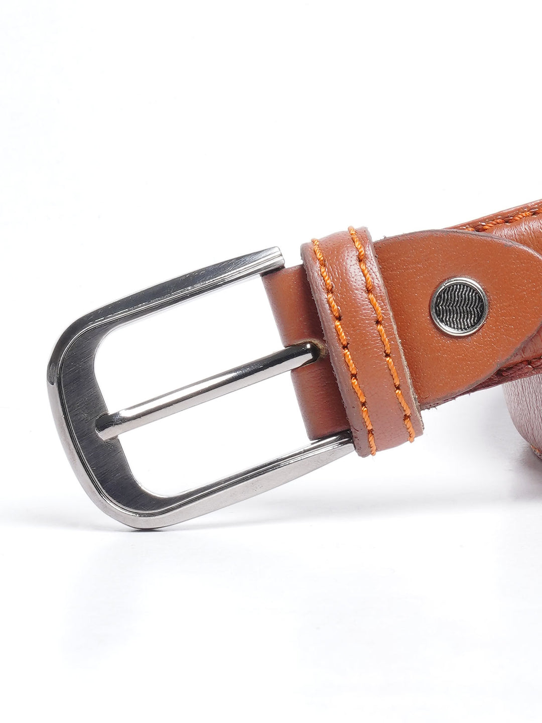 Mid Brown Plain Leather Belt (BELT-647)