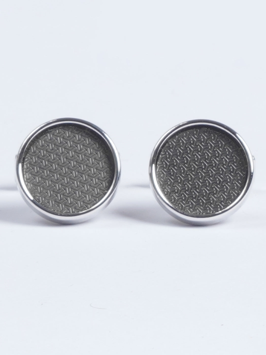 Silver Rounded Designer Cufflink  (CUFFLINK-651)