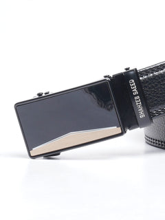 Black Plain Leather Belt (BELT-652)