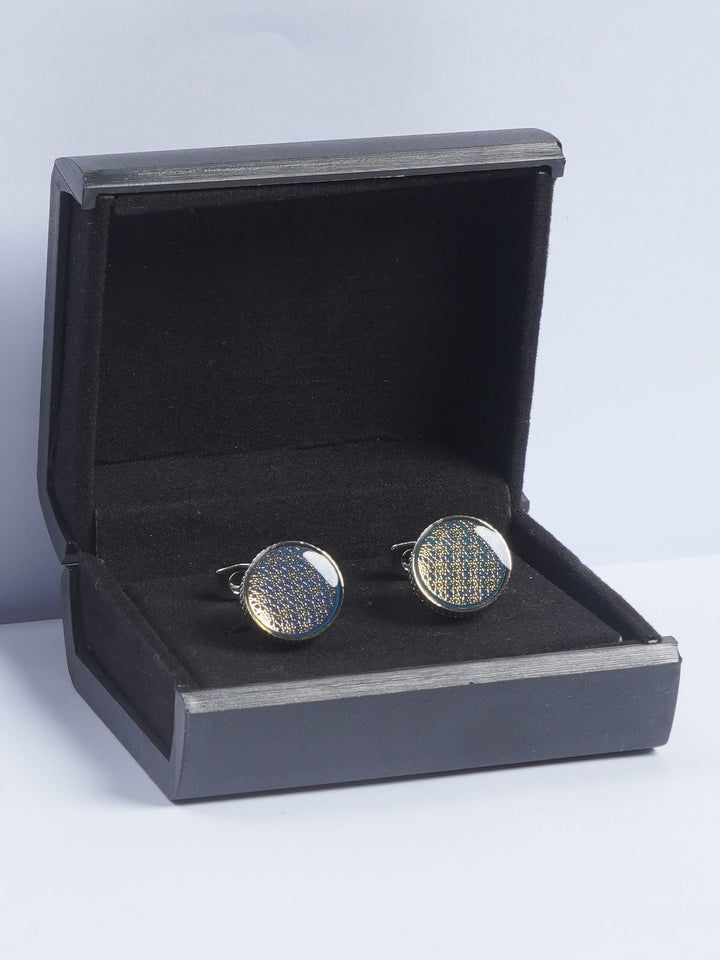 Silver Rounded Designer Cufflink  (CUFFLINK-653)