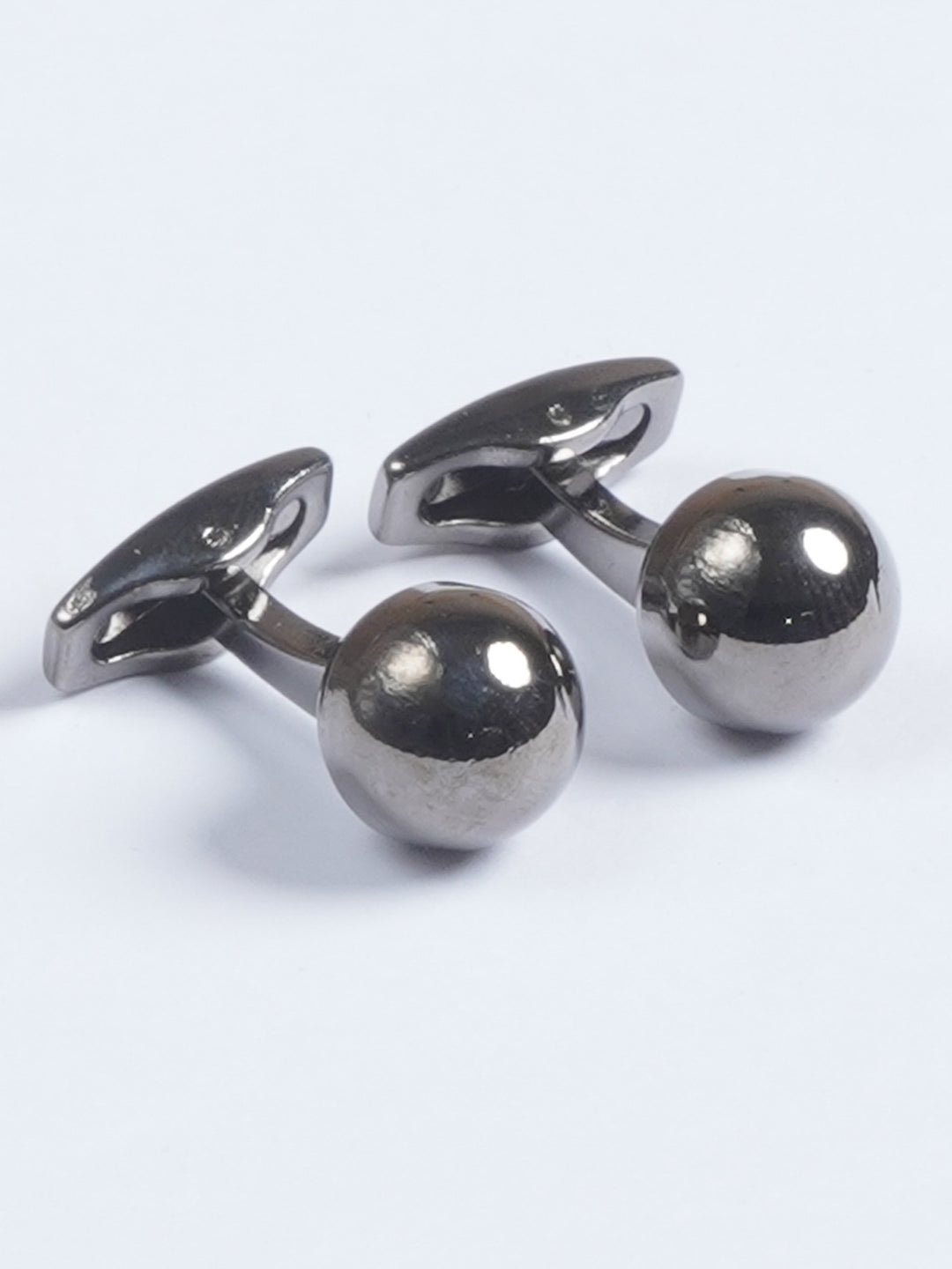 Charcoal Round Shape Cufflink  (CUFFLINK-655)