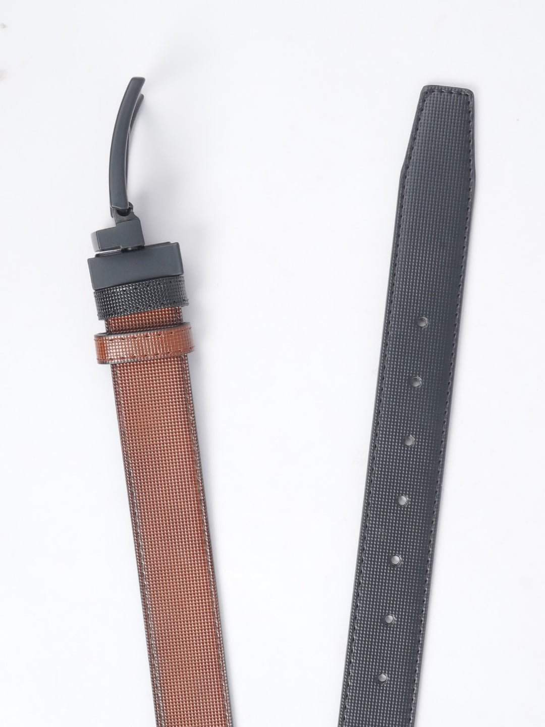 BlackTextured Leather Belt (BELT-660)