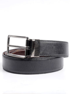 Black & Brown Plain  Leather Belt  (BELT-663)