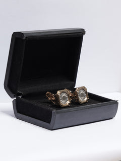 Golden Contrast Designer Cufflink (CUFFLINK-663)