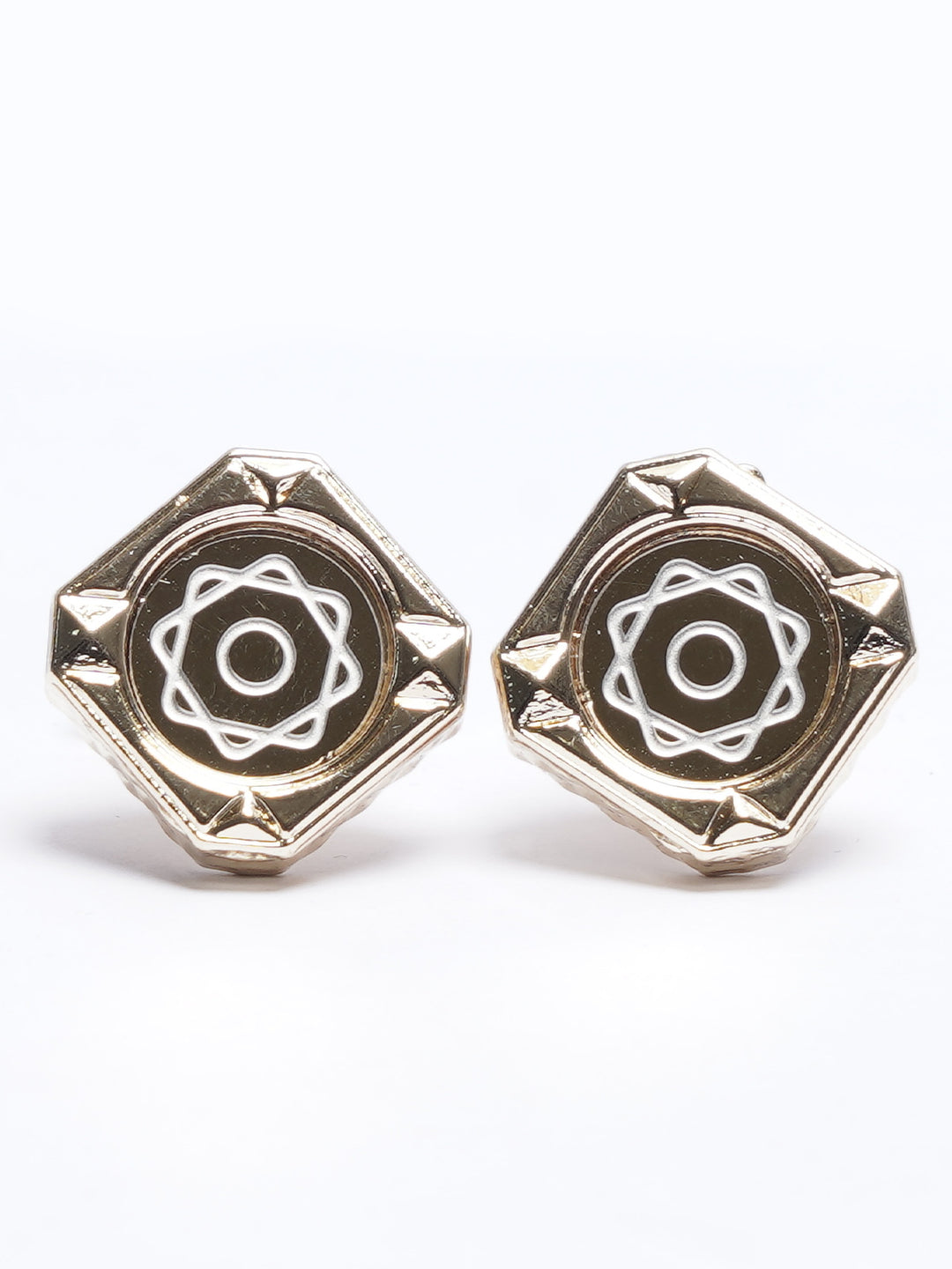 Golden Contrast Designer Cufflink (CUFFLINK-664)