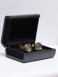 Golden Contrast Designer Cufflink (CUFFLINK-664)