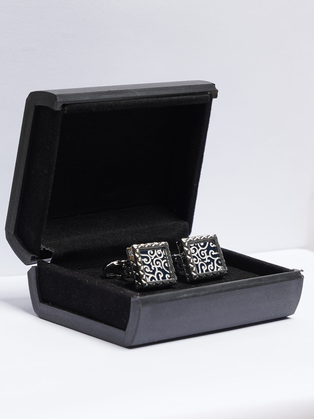 Silver Contrast Designer Cufflink (CUFFLINK-665)