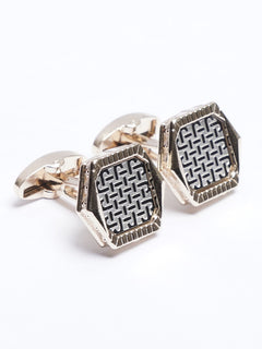 Golden Contrast Designer Cufflink (CUFFLINK-667)