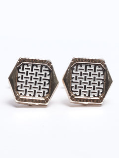 Golden Contrast Designer Cufflink (CUFFLINK-667)