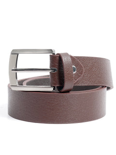 Brown Textured Leather Belt  (BELT-667)